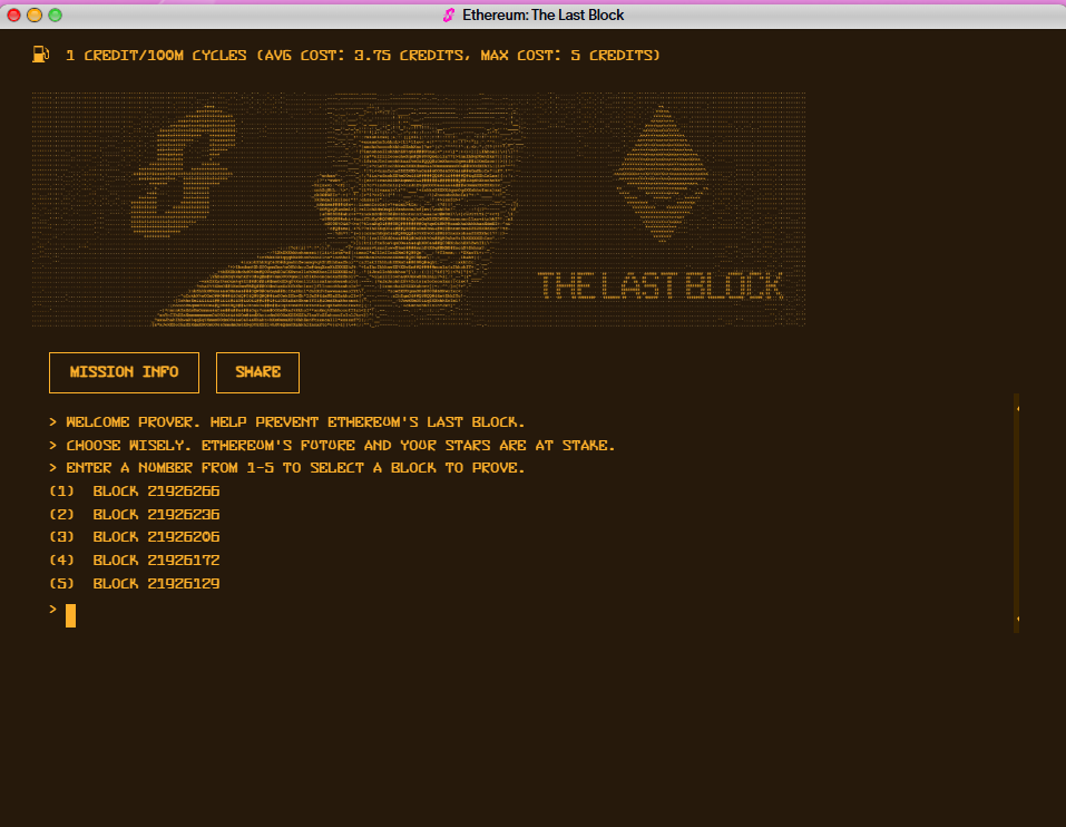 Ethereum: The Last Block Game